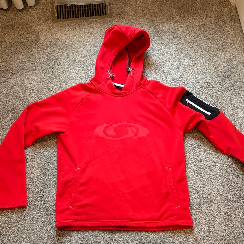 Salomon Red and Black Hoodie